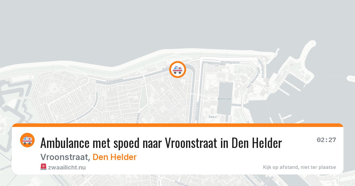 Ambulance met spoed naar Vroonstraat in Den Helder — 4 mei 2026