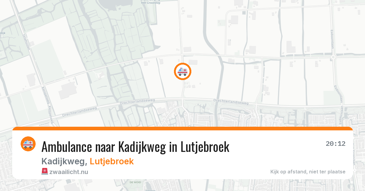 Ambulance naar Kadijkweg in Lutjebroek — 20 jul 2026