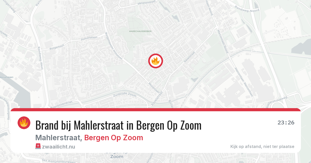 Brand bij Mahlerstraat in Bergen Op Zoom — 13 mei 2026