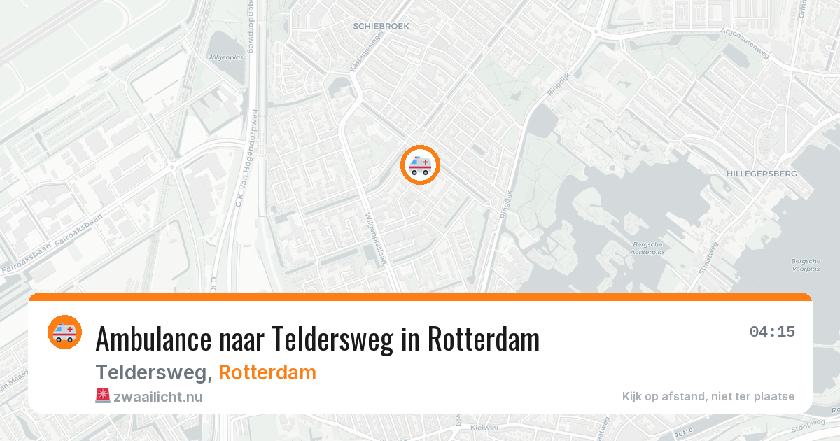 Ambulance naar Teldersweg in Rotterdam — 17 jul 2026
