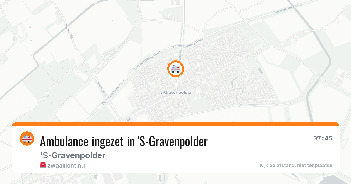 Ambulance ingezet in 'S-Gravenpolder — 10 jul 2026