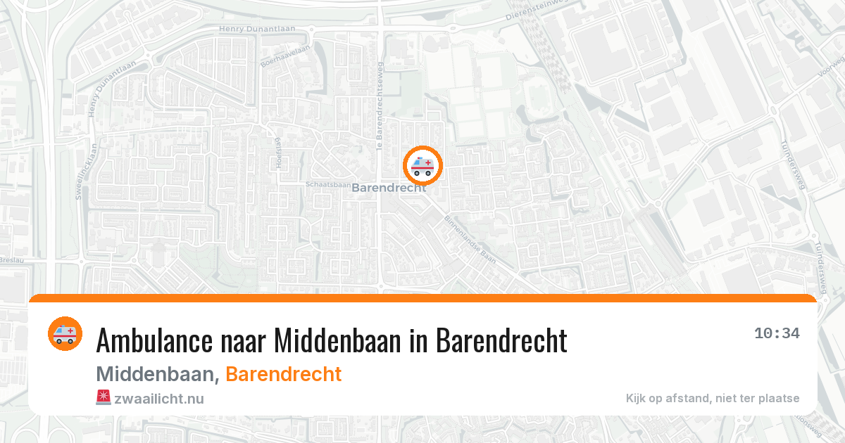 Ambulance naar Middenbaan in Barendrecht — 15 jul 2026