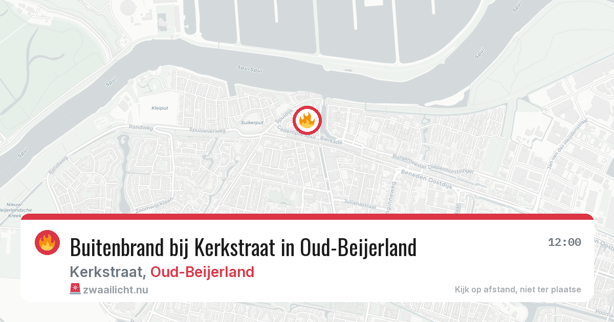 Buitenbrand bij Kerkstraat in Oud-Beijerland — 29 mei 2026