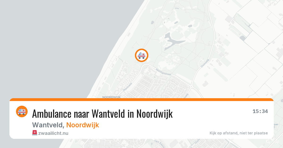 Ambulance naar Wantveld in Noordwijk — 13 jul 2026