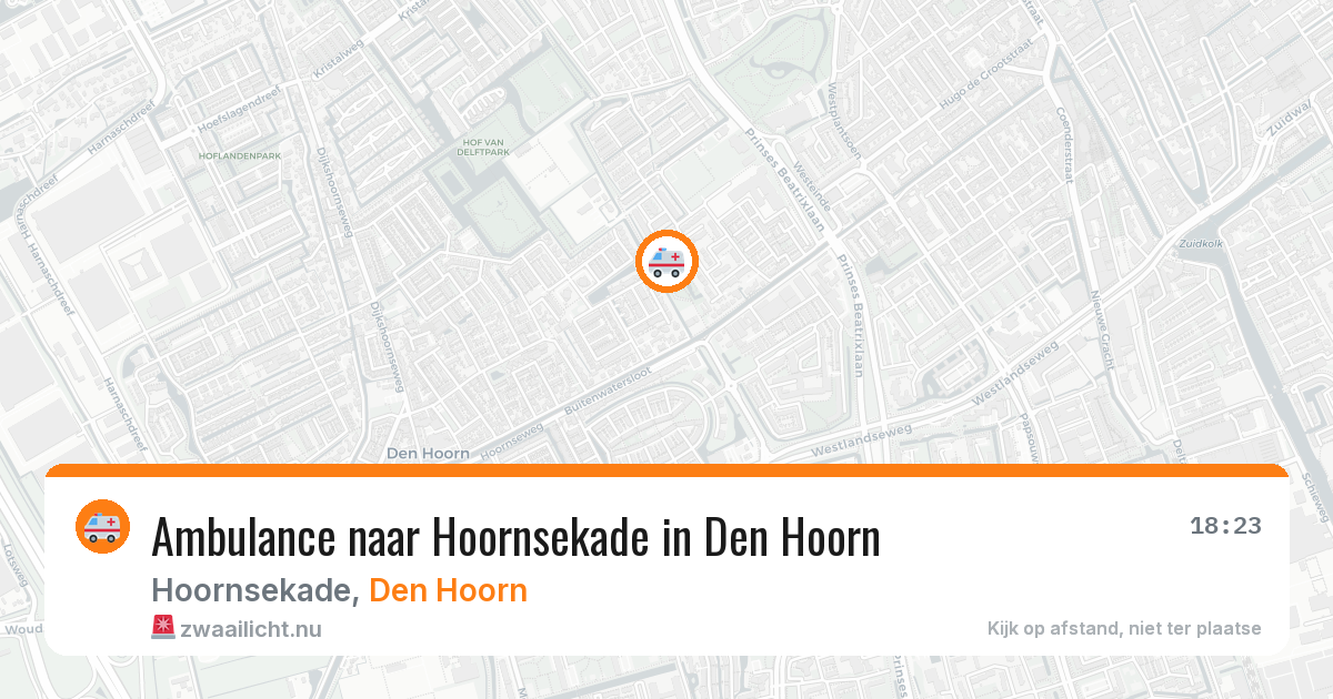 Ambulance naar Hoornsekade in Den Hoorn — 19 mei 2026