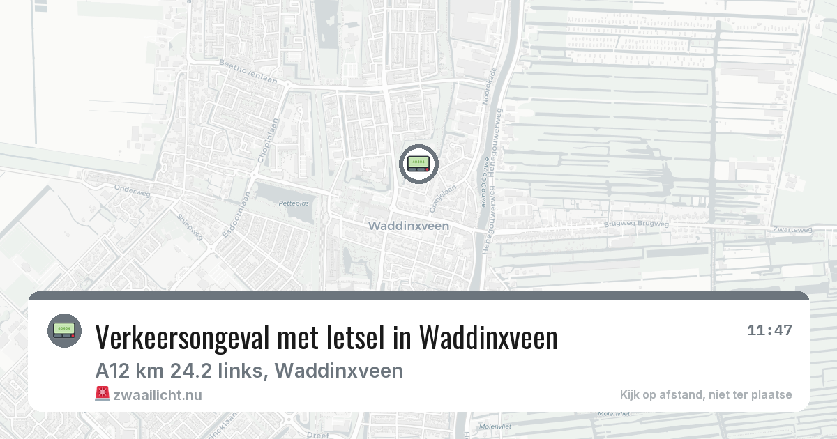 Verkeersongeval met letsel in Waddinxveen — 28 feb 2026