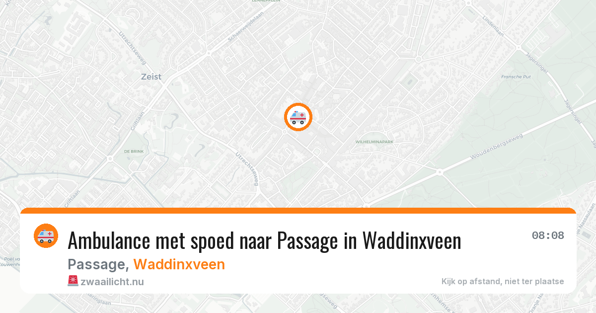Ambulance met spoed naar Passage in Waddinxveen — 22 jan 2026