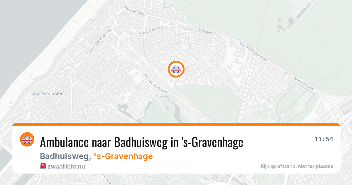 Ambulance naar Badhuisweg in 's-Gravenhage — 2 apr 2026