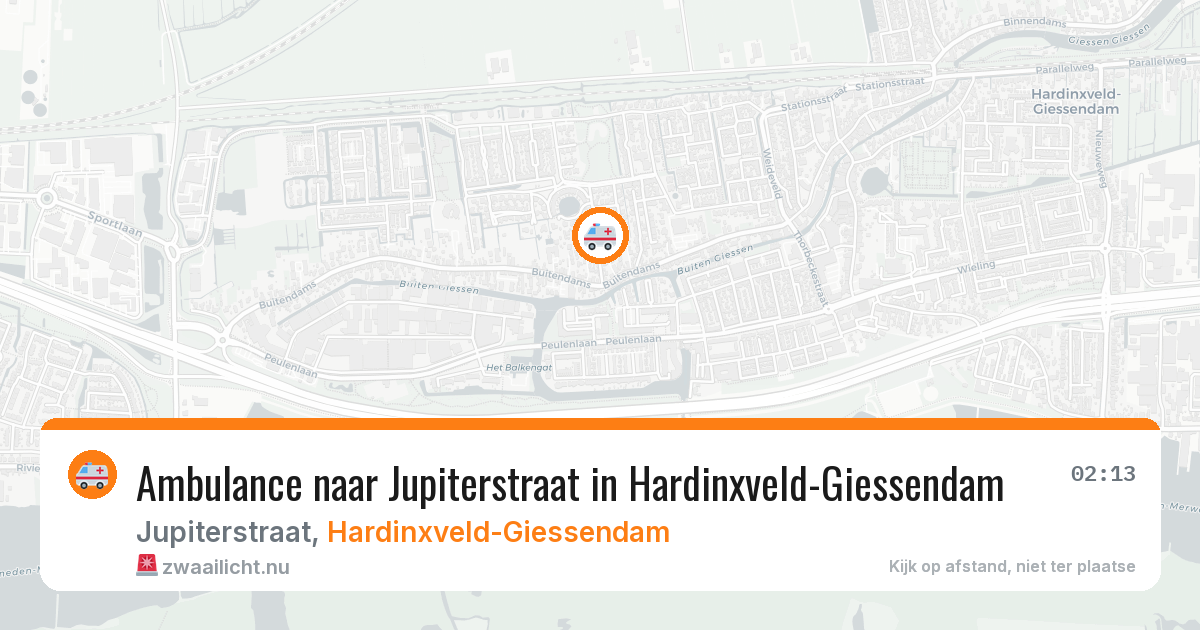 Ambulance naar Jupiterstraat in Hardinxveld-Giessendam — 24 jul 2026