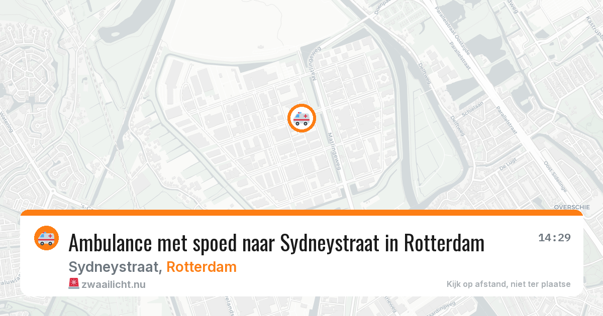 Ambulance met spoed naar Sydneystraat in Rotterdam — 24 mrt 2026
