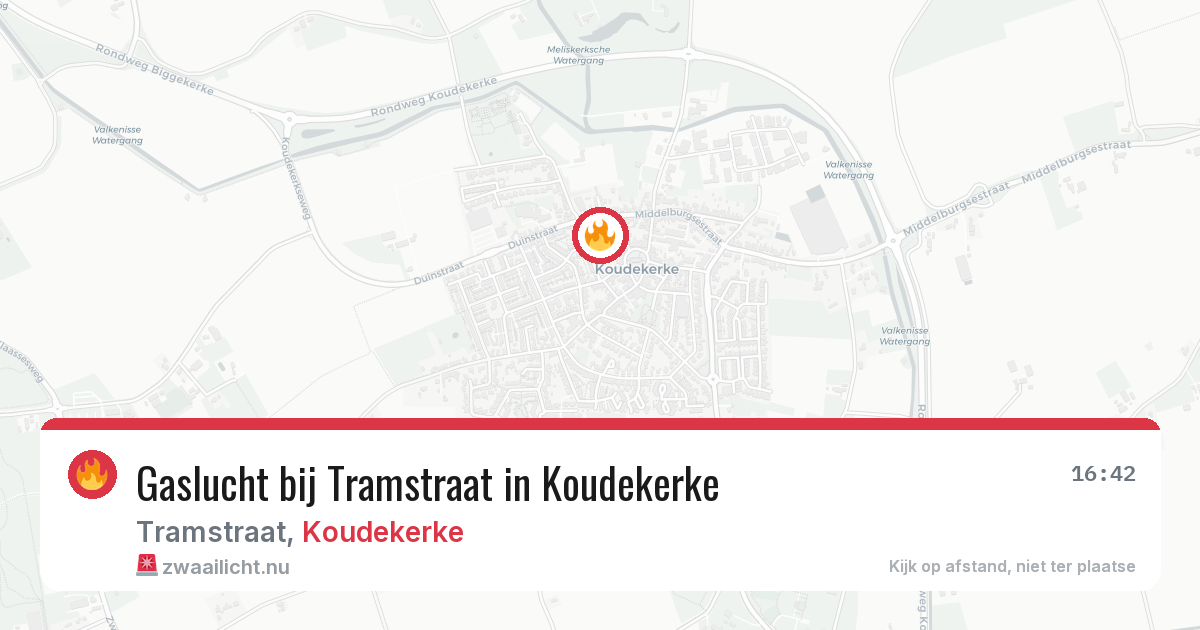 Gaslucht bij Tramstraat in Koudekerke — 20 feb 2026