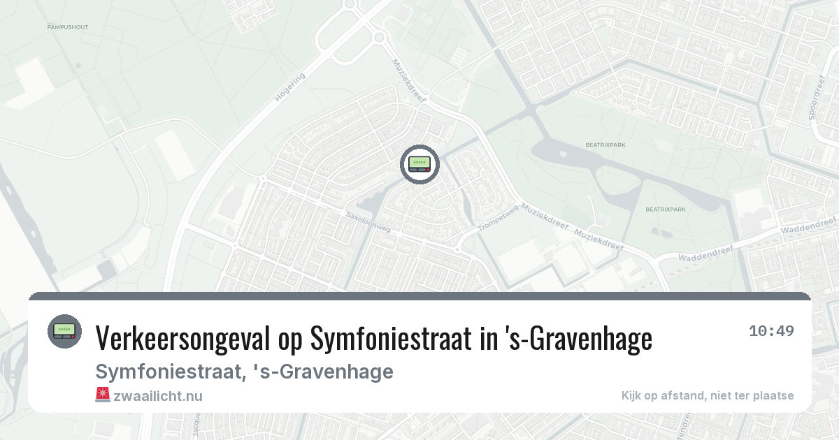 Verkeersongeval op Symfoniestraat in 's-Gravenhage — 16 feb 2026