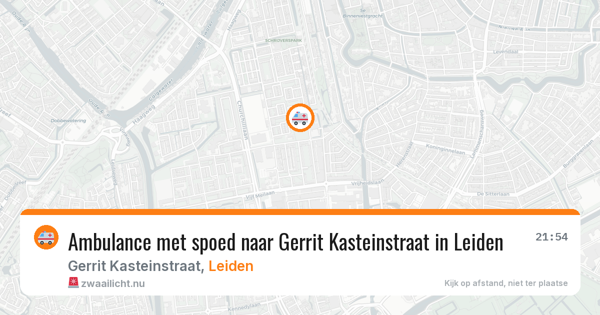 Ambulance met spoed naar Gerrit Kasteinstraat in Leiden — 24 jul 2026