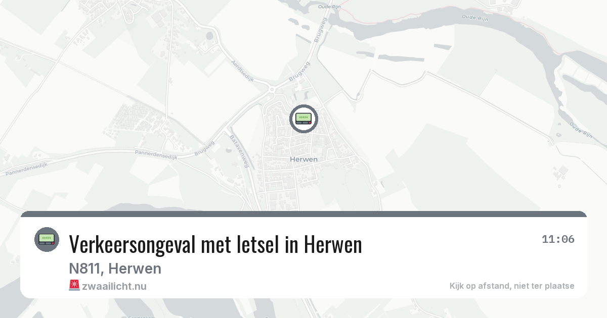 Verkeersongeval met letsel in Herwen — 28 mei 2026