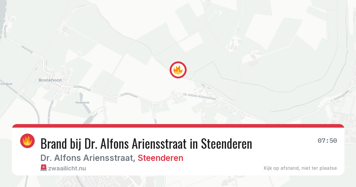 Brand bij Dr. Alfons Ariensstraat in Steenderen — 22 mei 2026