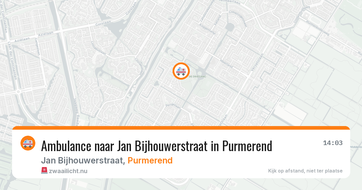 Ambulance naar Jan Bijhouwerstraat in Purmerend — 17 jul 2026