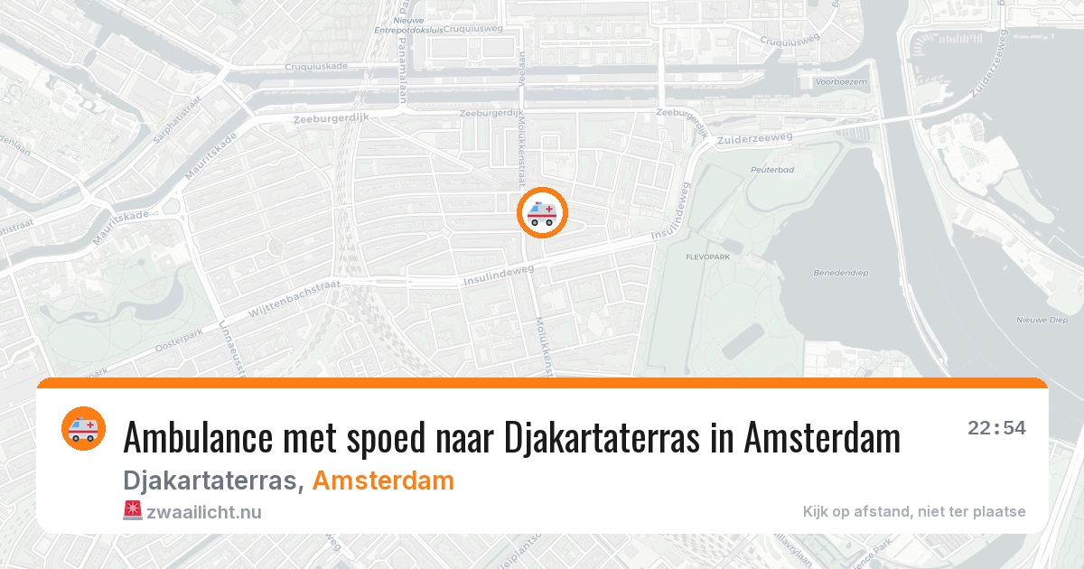 Ambulance met spoed naar Djakartaterras in Amsterdam — 24 jul 2026