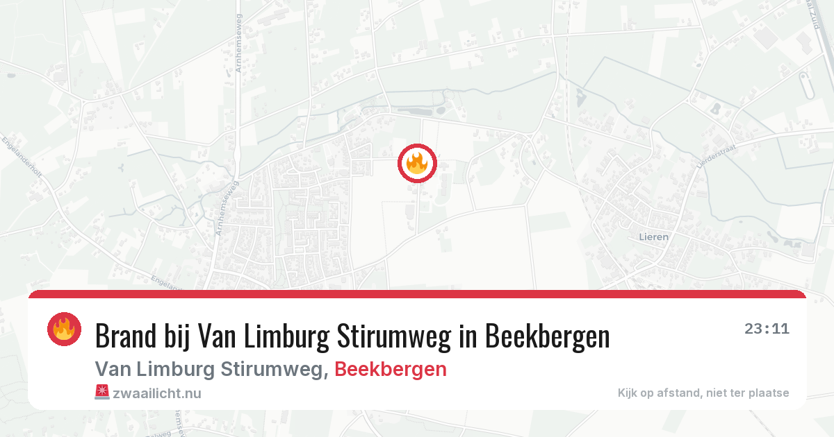 Brand bij Van Limburg Stirumweg in Beekbergen — 31 mrt 2026