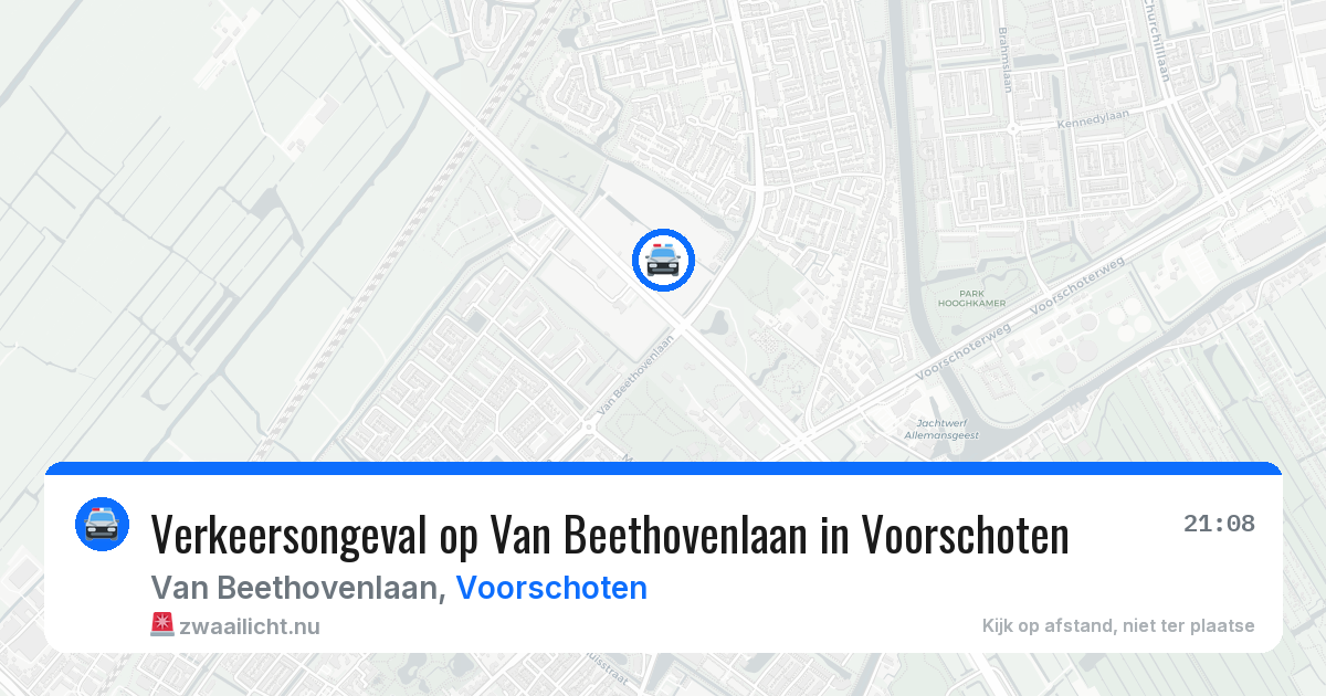 Verkeersongeval op Van Beethovenlaan in Voorschoten — 24 mrt 2026