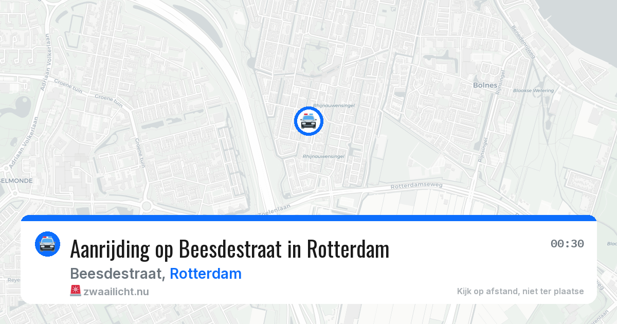 Aanrijding op Beesdestraat in Rotterdam — 24 jul 2026