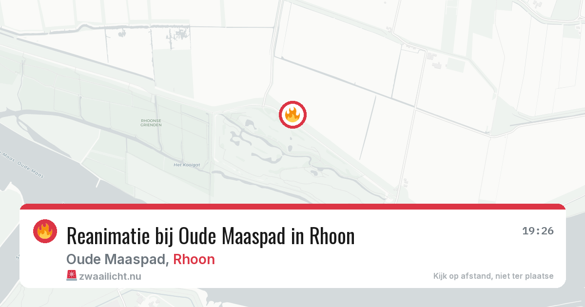 Reanimatie bij Oude Maaspad in Rhoon — 26 mrt 2026