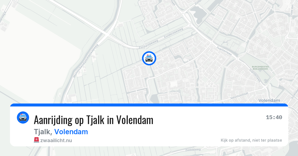 Aanrijding op Tjalk in Volendam — 19 mrt 2026