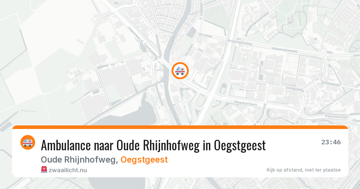 Ambulance naar Oude Rhijnhofweg in Oegstgeest — 7 mei 2026