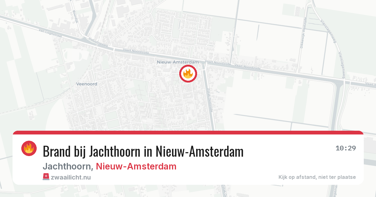 Brand bij Jachthoorn in Nieuw-Amsterdam — 23 jul 2026
