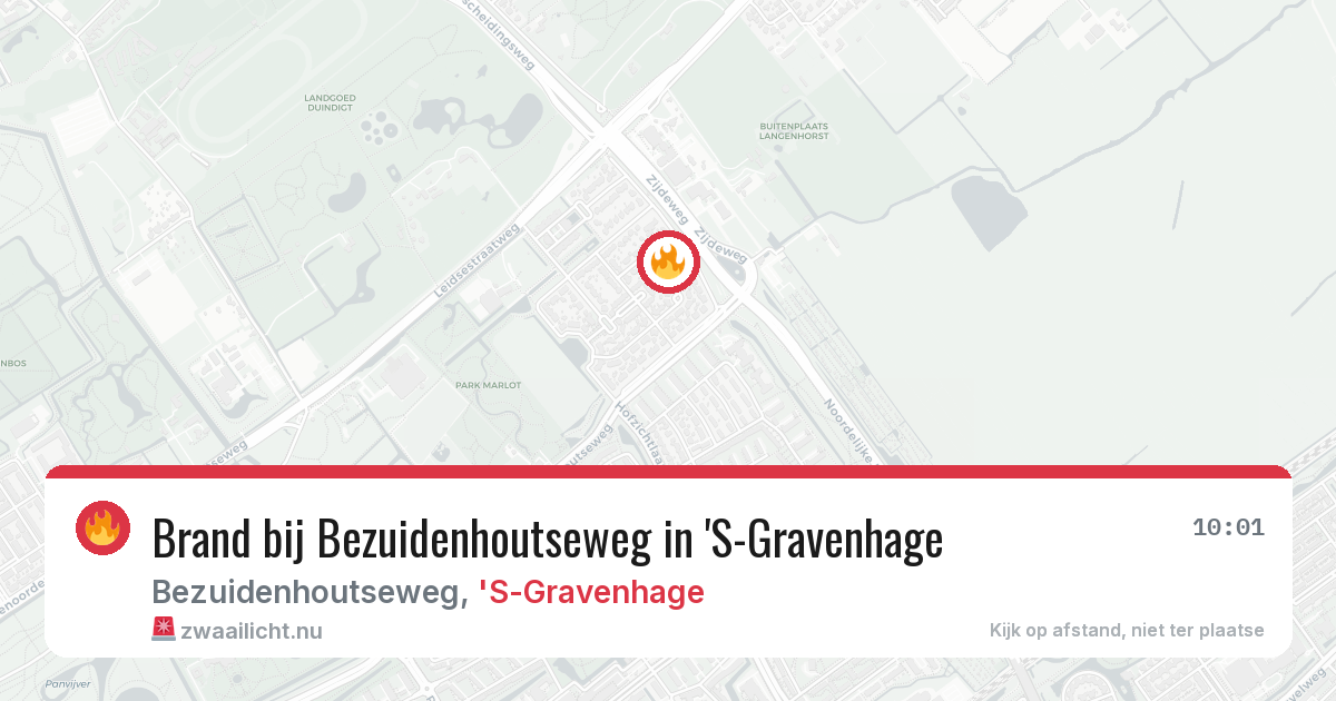 Brand bij Bezuidenhoutseweg in 'S-Gravenhage — 23 mei 2026