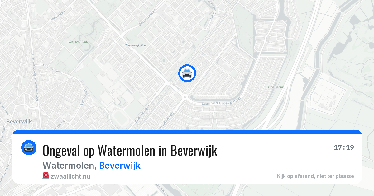 Ongeval op Watermolen in Beverwijk — 1 apr 2026
