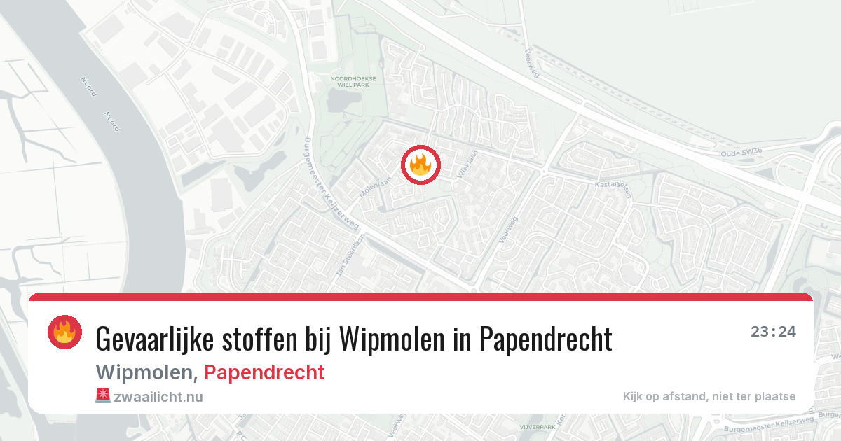 Gevaarlijke stoffen bij Wipmolen in Papendrecht — 19 mrt 2026