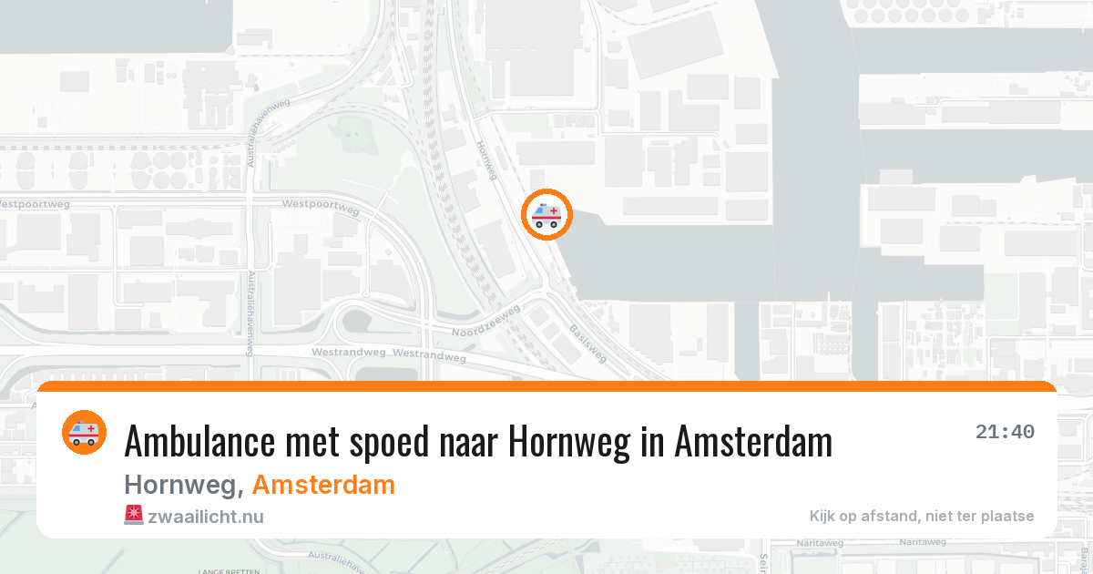 Ambulance met spoed naar Hornweg in Amsterdam — 3 jun 2026