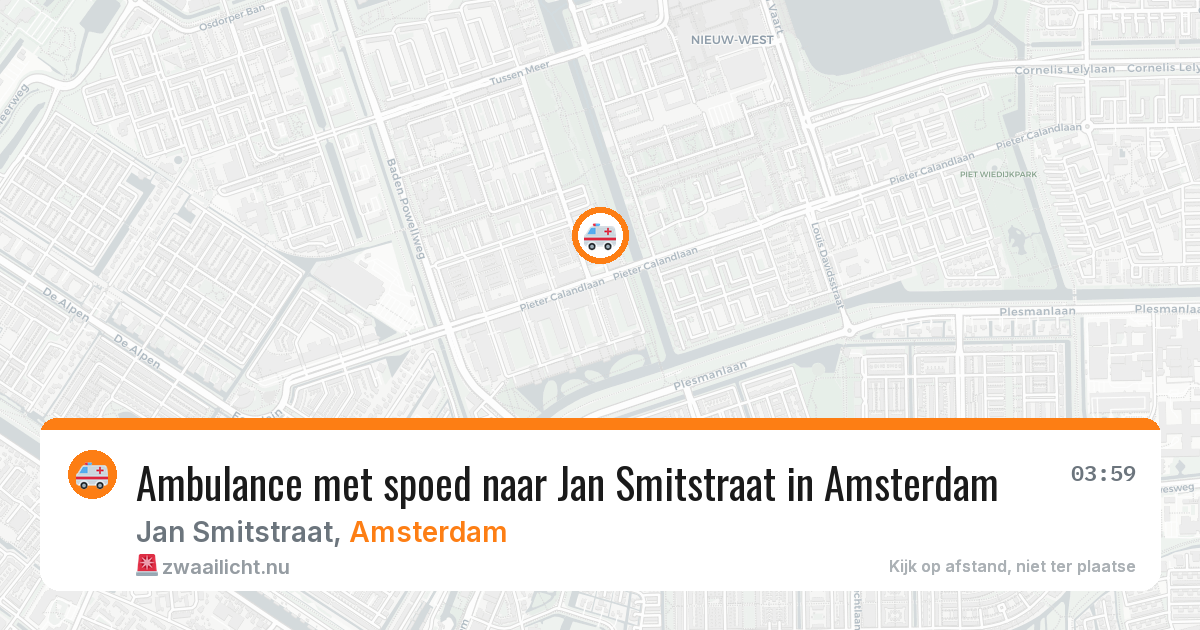Ambulance met spoed naar Jan Smitstraat in Amsterdam — 2 jun 2026