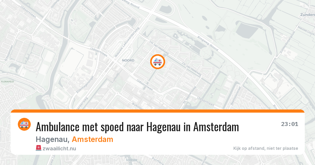 Ambulance met spoed naar Hagenau in Amsterdam — 18 jul 2026