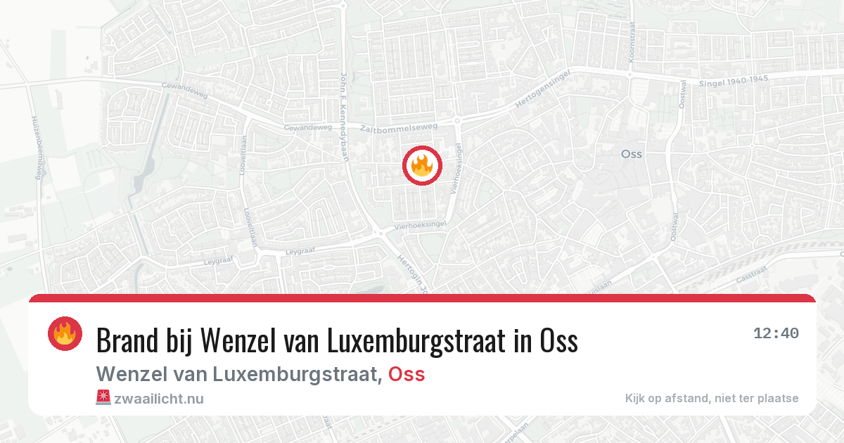 Brand bij Wenzel van Luxemburgstraat in Oss — 18 mei 2026