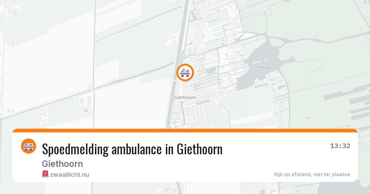 Spoedmelding ambulance in Giethoorn — 8 jun 2026