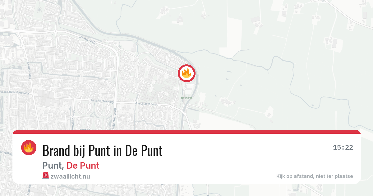 Brand bij Punt in De Punt — 15 jul 2026