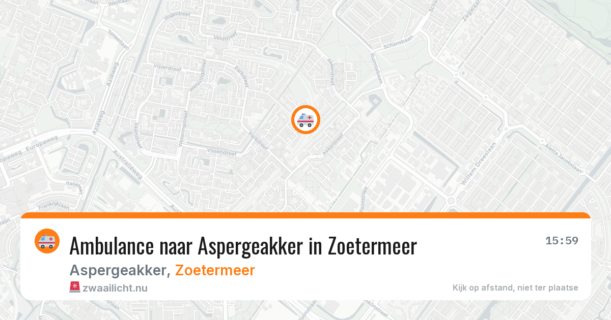 Ambulance naar Aspergeakker in Zoetermeer — 17 mrt 2026
