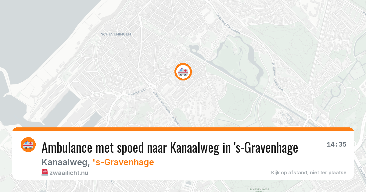 Ambulance met spoed naar Kanaalweg in 's-Gravenhage — 17 mrt 2026