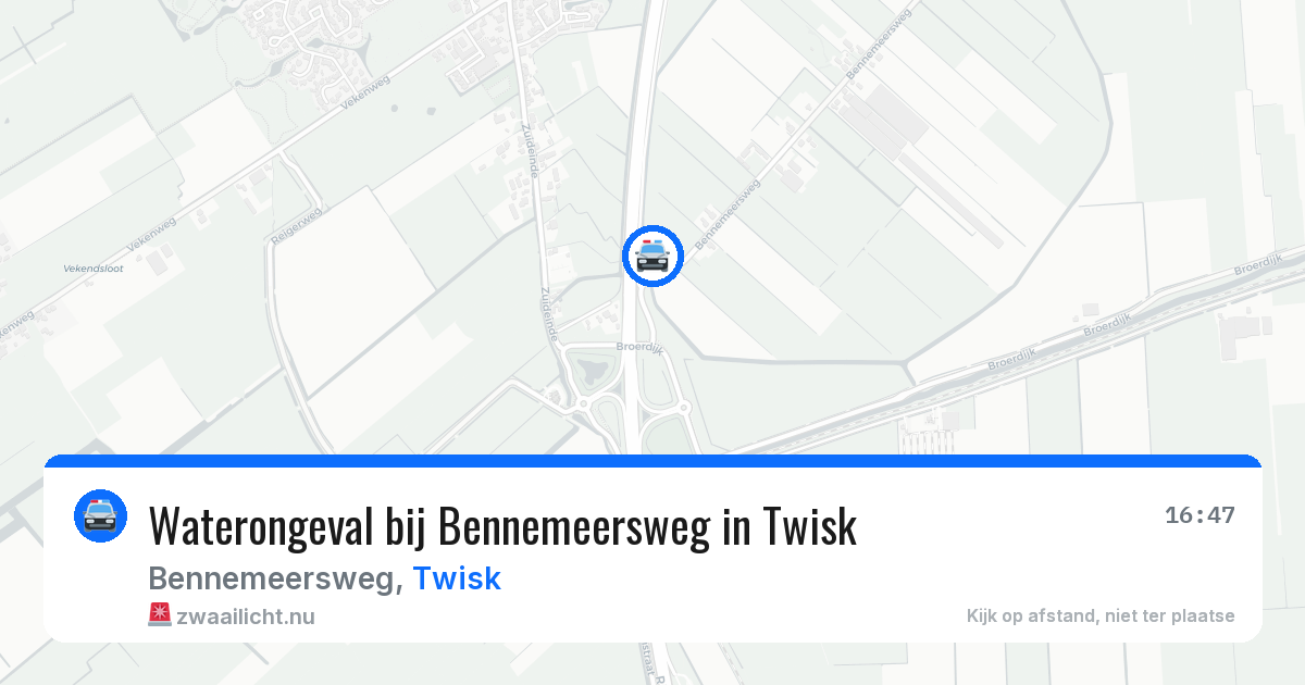 Waterongeval bij Bennemeersweg in Twisk — 6 jun 2026