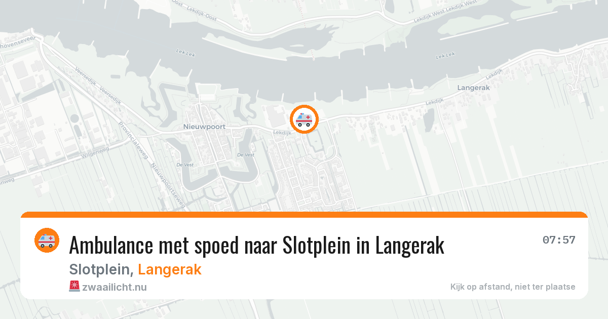 Ambulance met spoed naar Slotplein in Langerak — 5 mei 2026
