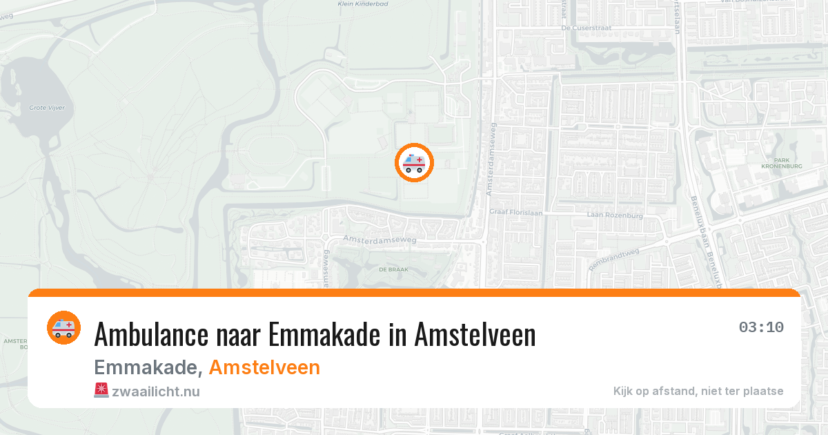 Ambulance naar Emmakade in Amstelveen — 26 mrt 2026