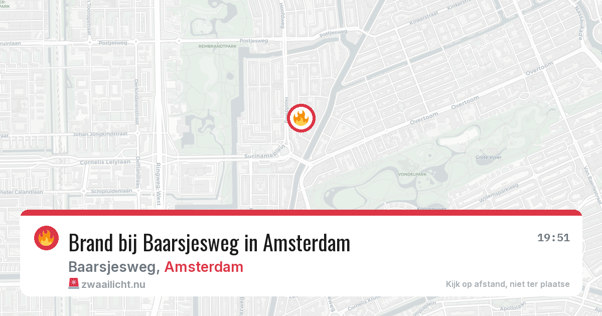 Brand bij Baarsjesweg in Amsterdam — 11 jul 2026