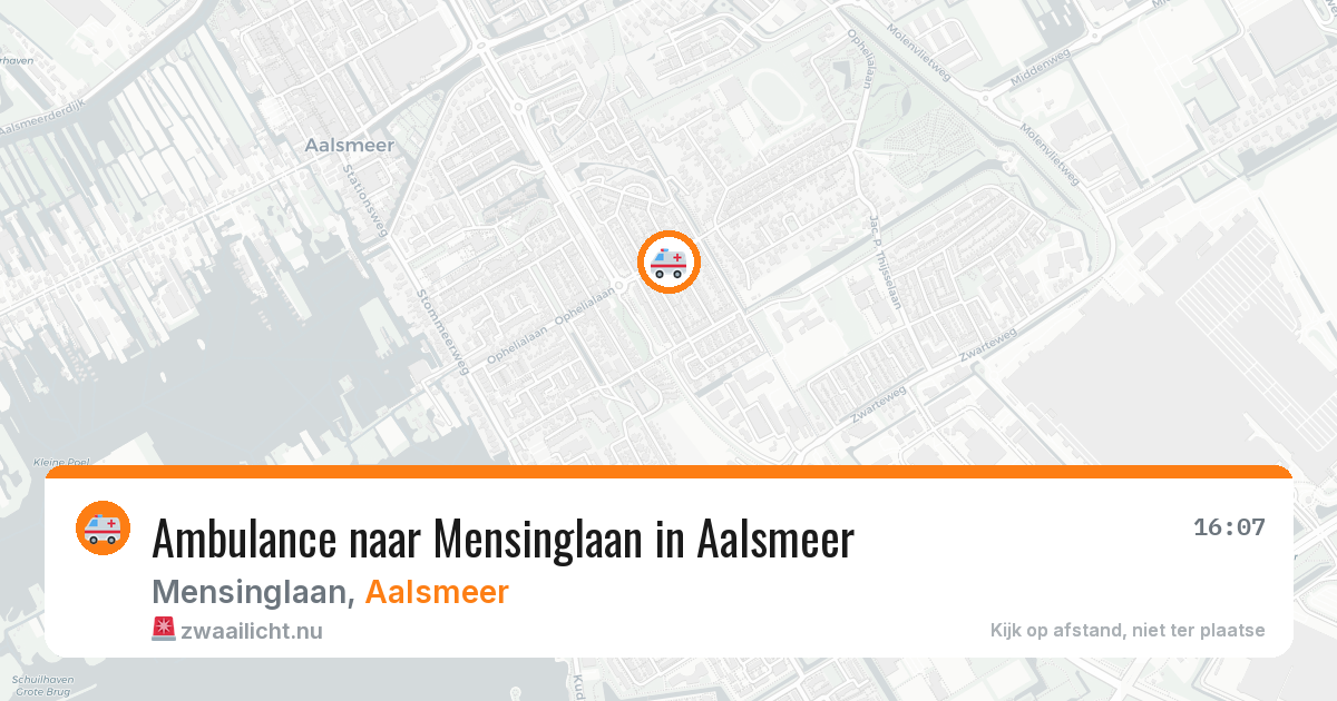 Ambulance naar Mensinglaan in Aalsmeer — 14 jul 2026