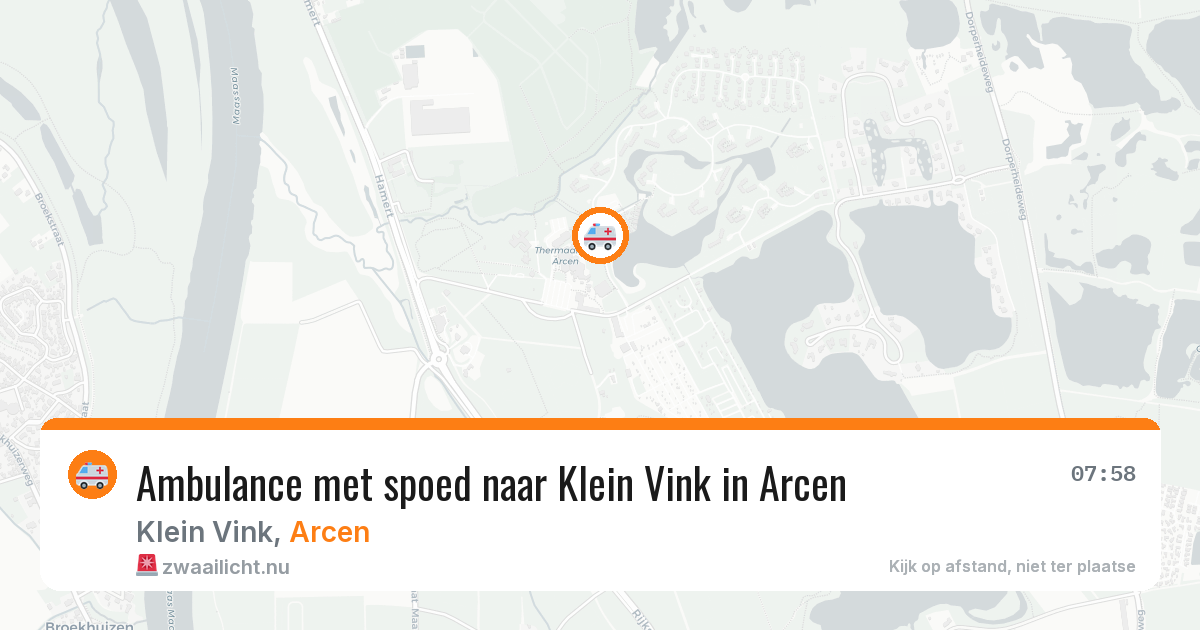 Ambulance met spoed naar Klein Vink in Arcen — 5 jun 2026