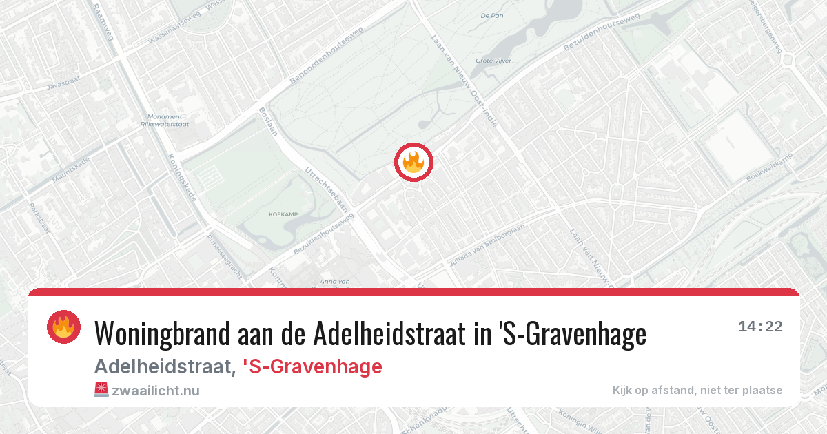 Woningbrand aan de Adelheidstraat in 'S-Gravenhage — 3 feb 2026