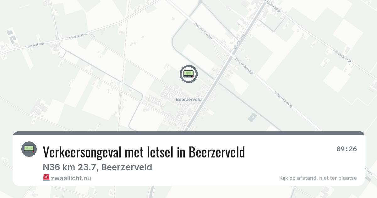 Verkeersongeval met letsel in Beerzerveld — 24 jun 2026