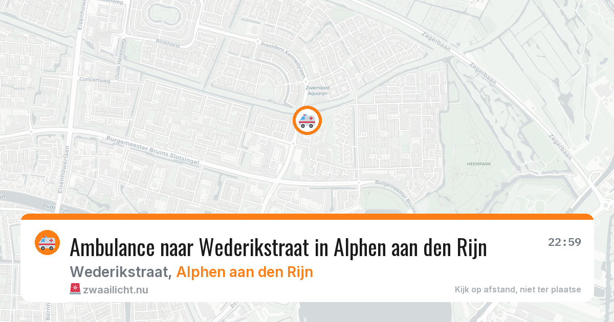 Ambulance naar Wederikstraat in Alphen aan den Rijn — 21 jul 2026