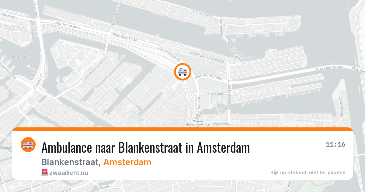 Ambulance naar Blankenstraat in Amsterdam — 19 jul 2026