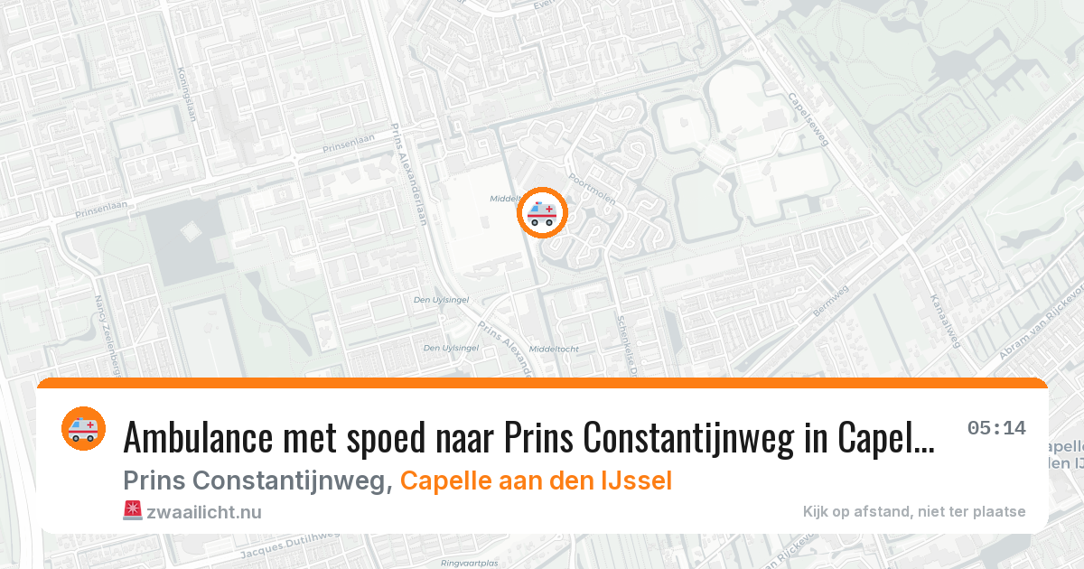 Ambulance met spoed naar Prins Constantijnweg in Capelle aan den IJssel — 2 jun 2026